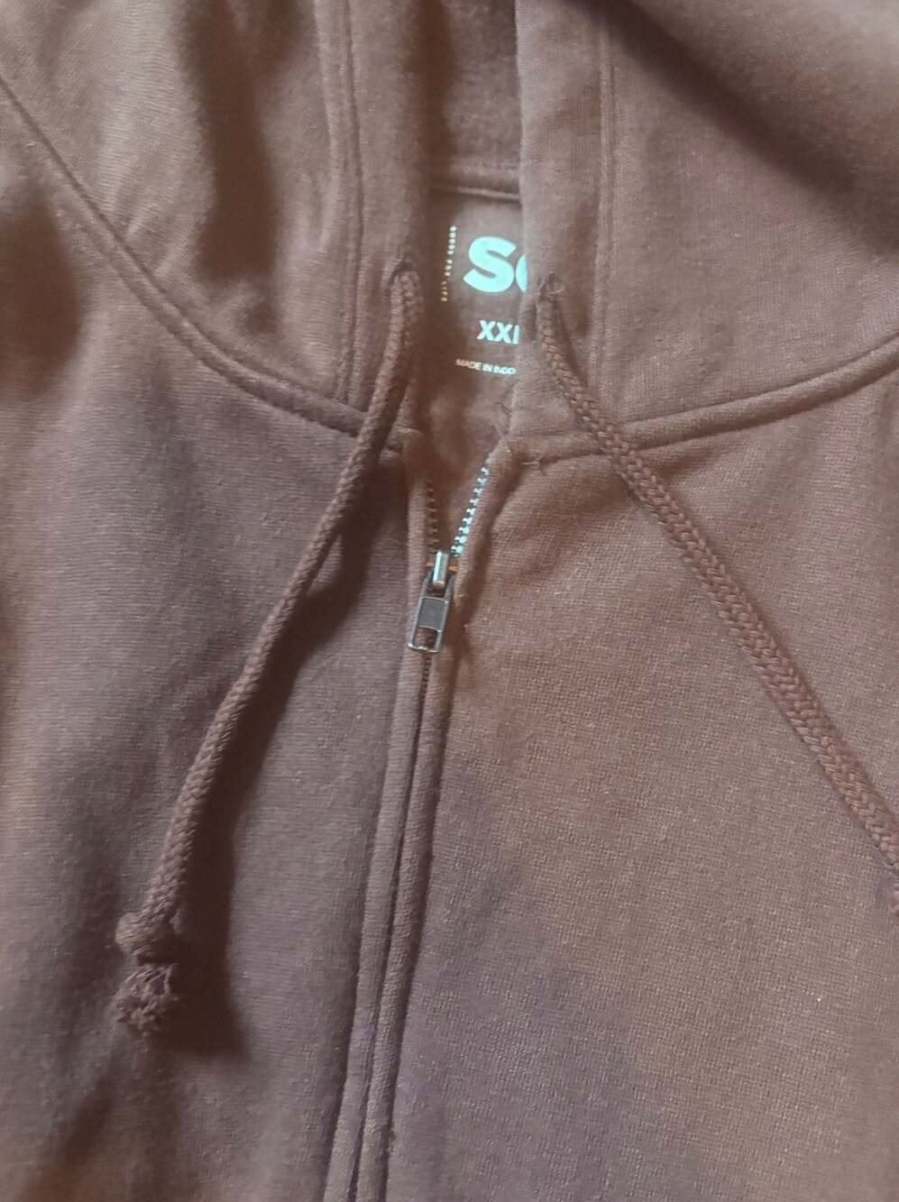 SO Goods For Life Brown Full Zip Hoodie Size XXL - Picture 2 of 4